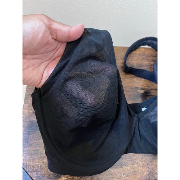 Nueskin New Black Sheer Unlined Mesh Underwired Bra Size 34 DDD - Picture 6 of 10